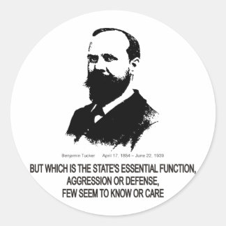 Benjamin Tucker Ronde Sticker