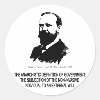 Benjamin Tucker Ronde Sticker