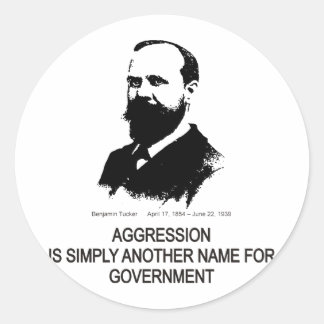 Benjamin Tucker Ronde Sticker