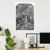 Benjamin Waterhouse Hawkins Studio Antiek Print (Thuiskantoor)