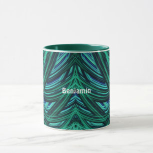 BENJAMIN ~ Zany 3D Fractal ~ Blue en Green Mok
