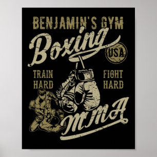 Benjamin's Gym Boxing MMA Retro Design voor de NAM Poster