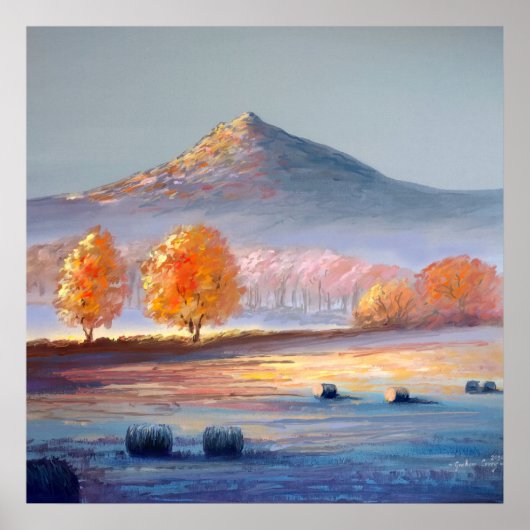 Bennachie Autumn Light-schilderdruk poster (Voorkant)