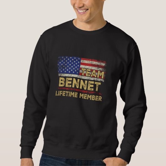 Bennet Achternaam Shirt Team Bennet Levenslang Lid (Voorkant)