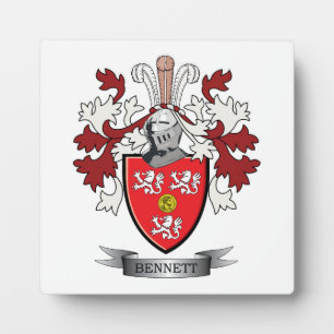 Bennett Family Crest Coat. Fotoplaat