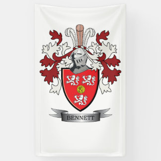 Bennett Family Crest Coat of Arms Spandoek