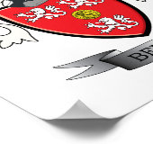 Bennett Family Crest Coat. Poster (Hoek)