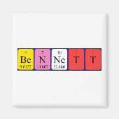 Bennett nom de table périodique aimant (Devant)