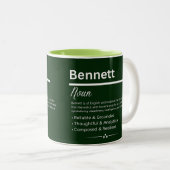 Bennett Personalized Boy Name Tweekleurige Koffiemok (Voorkant rechts)
