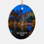 Bennett Spring Bridge Twilight Circle Ornament (Rechts)