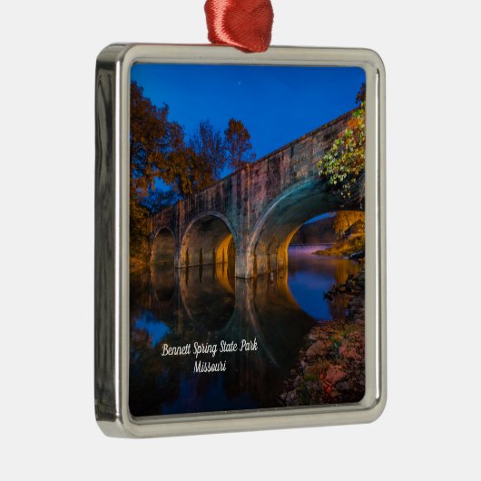 Bennett Spring Bridge Twilight Premium Metalen Ornament (Rechts)