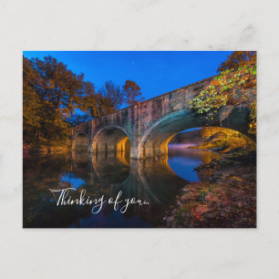 Bennett Spring Bridge Twilight Thinking U Briefkaa Briefkaart