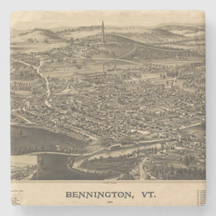 Bennington,  kaart Vermont Stenen Onderzetter