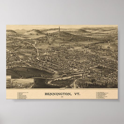 Bennington, Vermont Green Mountains  Poster (Voorkant)
