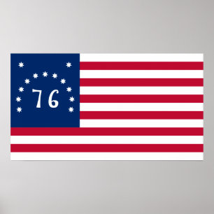 Bennington's Banner: De 76 Amerikaanse Battle Flag Poster