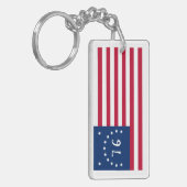 Bennington's Banner: De 76 Amerikaanse Battle Flag Sleutelhanger (Voorkant Links)