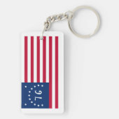 Bennington's Banner: De 76 Amerikaanse Battle Flag Sleutelhanger (achterkant)