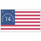 Bennington's Banner: De 76 Amerikaanse Battle Flag Sticker (Voorkant)