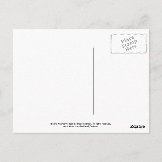 Bennu-Nahroe Briefkaart (Achterkant)