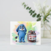 Benny Blue - Carte postale au chocolat (Debout devant)