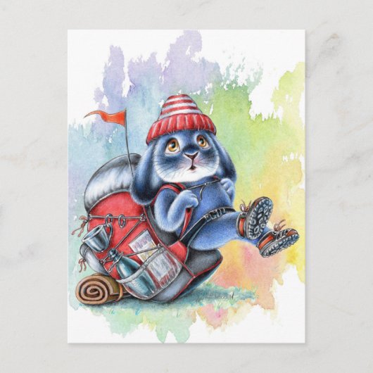 Benny Blue - Carte postale d'aventure de randonnée (Devant)