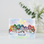 Benny Blue - Carte postale de dîner de famille (Debout devant)