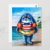 Benny Blue - Carte postale de la plage (Devant / Derrière)