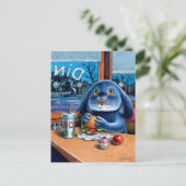 Benny Blue - Carte postale de restaurant (Debout devant)