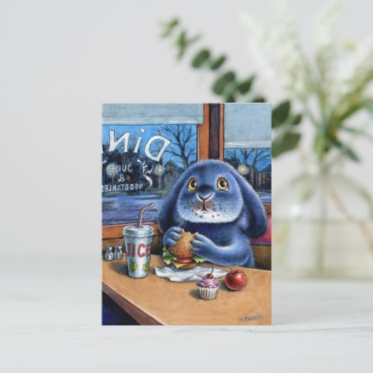 Benny Blue - Carte postale de restaurant (Debout devant)