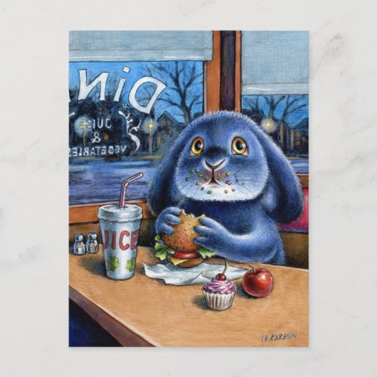 Benny Blue - Carte postale de restaurant (Devant)