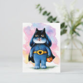 Benny Blue - Carte postale Halloween Batbunny (Debout devant)