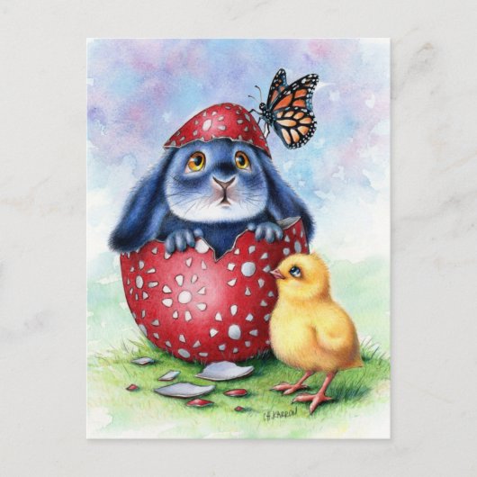 Benny Blue - Carte postale Oeuf de Pâques (Devant)