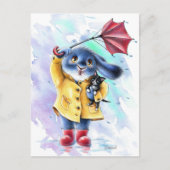 Benny Blue - Carte postale Secourt de chat (Devant)