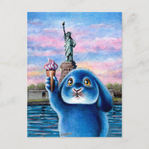 Benny Blue - Statue De La Liberté Carte Postale