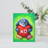 Benny Blue - XO Heart Pillow Briefkaart (Staand voorkant)