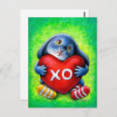 Benny Blue - XO Heart Pillow Briefkaart (Voorkant / Achterkant)