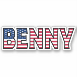 Benny Name Prénom USA Sticker Stickerset