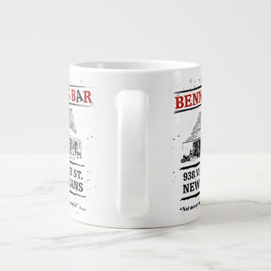 Benny's Bar New Orleans Extra Grote Beker (Achterkant)
