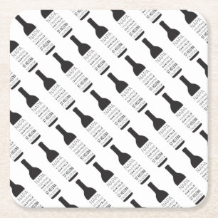 Benodigdheden van Napa-vallei wijnen - botteling Vierkante Kartonnen Onderzetter