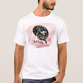 Benoemd Ik Bijt Bull Snake op Roze T-shirt