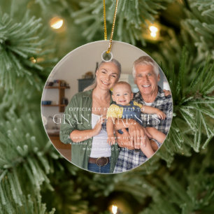 Benoemd tot Grootouders   Sentimentele Foto  Keramisch Ornament