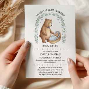 Benoemd tot grote broer Teddy Beer Baby Sprinkle Kaart