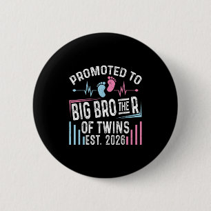 Benoemd tot grote broer van tweeling geschat 2026 ronde button 5,7 cm