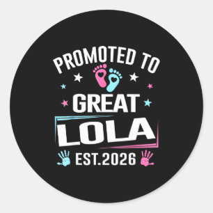 Benoemd tot Grote Lola Est 2026 Zwangerschapsaanko Ronde Sticker
