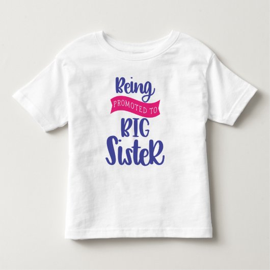 Benoemd tot grote zus kinder shirts (Voorkant)