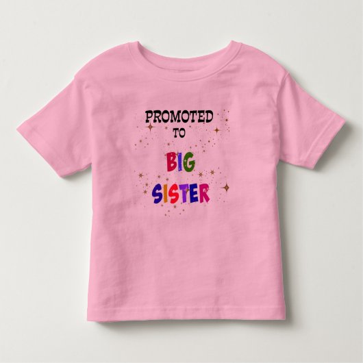 Benoemd tot grote zus kinder shirts (Voorkant)