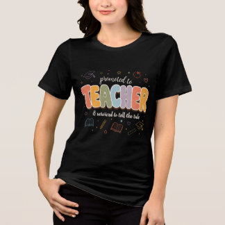 Benoemd tot leraar Retro donkere achtergrond Paste Tri-Blend Shirt