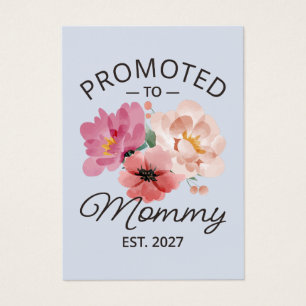 Benoemd tot mama Est 2027 Nieuwe mama-aankondiging Visitekaartje
