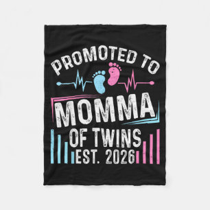 Benoemd tot mama van tweelingen Est 2026 Baby Show Fleece Deken