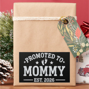 Benoemd tot mama vanaf 2026 Baby Aankondiging Moed Rechthoekige Sticker